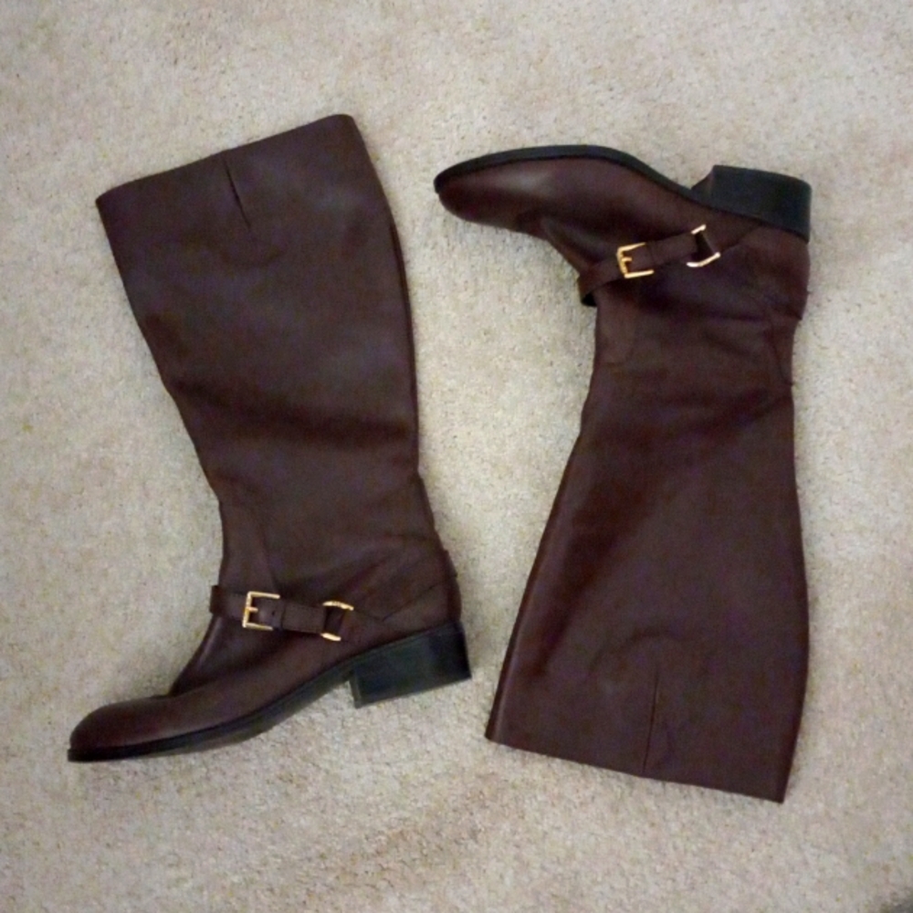 LAUREN RALPH LAUREN / Brown Leather Boots / Size: 8B